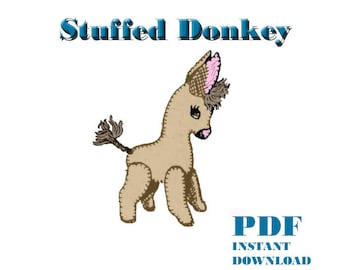50s Stuffed Donkey Toy PDF Vintage Sewing Pattern Reproduction INSTANT DOWNLOAD