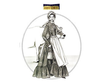 Colonial Dress Costume Sewing Pattern: Butterick 4570, Size 8-14 (UNCUT)
