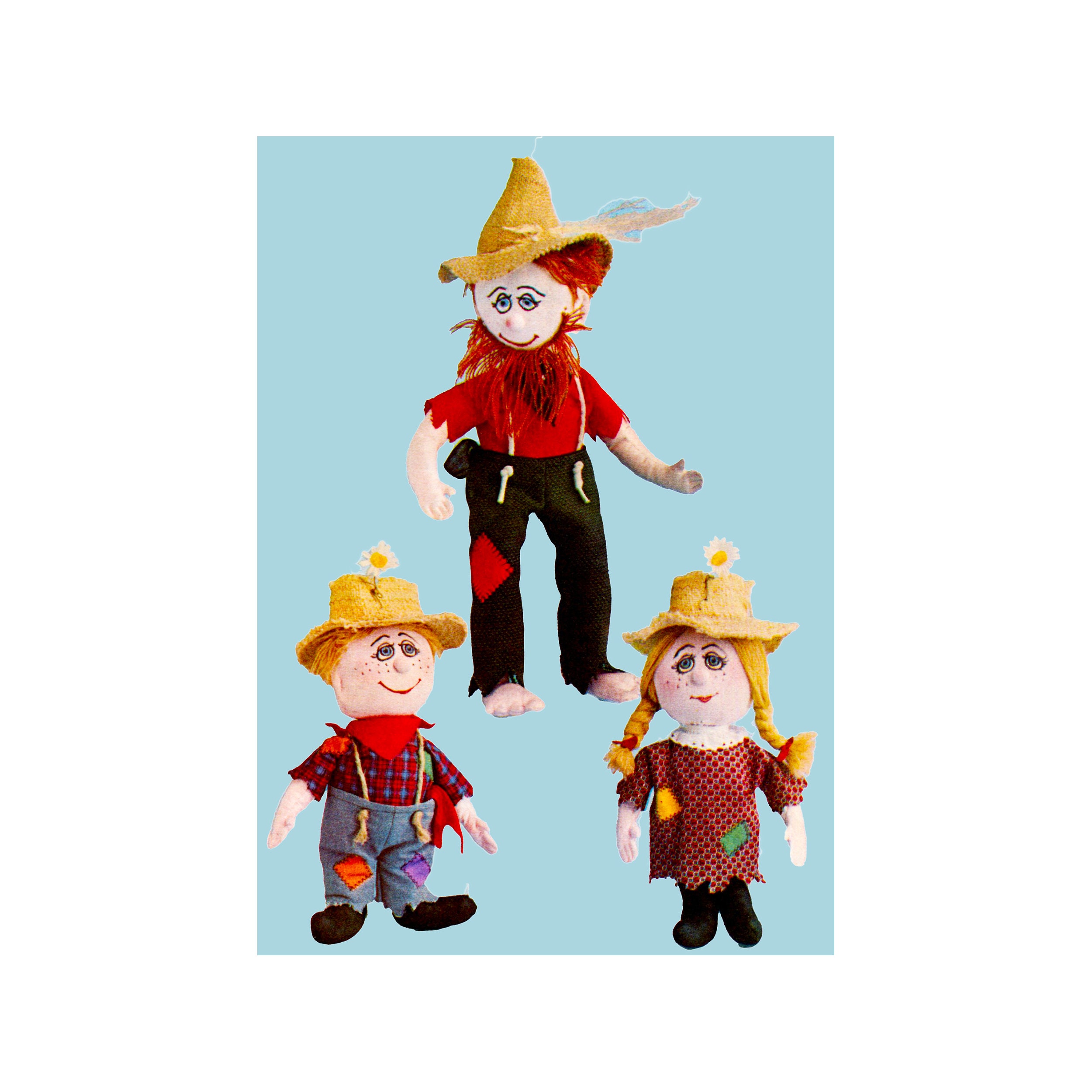 60s McCall's 7560 Hillbilly Stuffed Dolls Vintage Sewing Pattern UNCUT