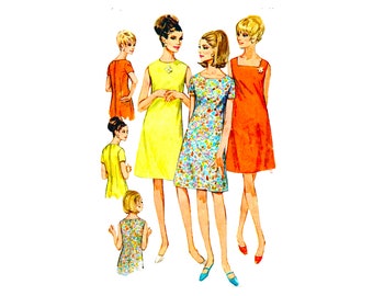 60s Simplicity 7120 Sheath Dress Vintage Sewing Pattern Size 16 or 40
