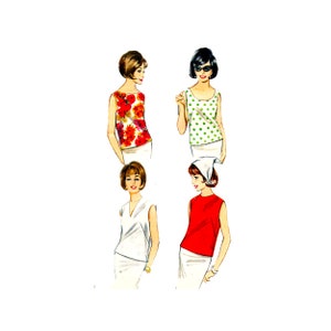May include: Four sleeveless tops in different patterns and colors. The tops are shown on four mannequins. The tops are all sleeveless and have a scoop neck. The tops are in a variety of colors, including red, white, green, and floral.