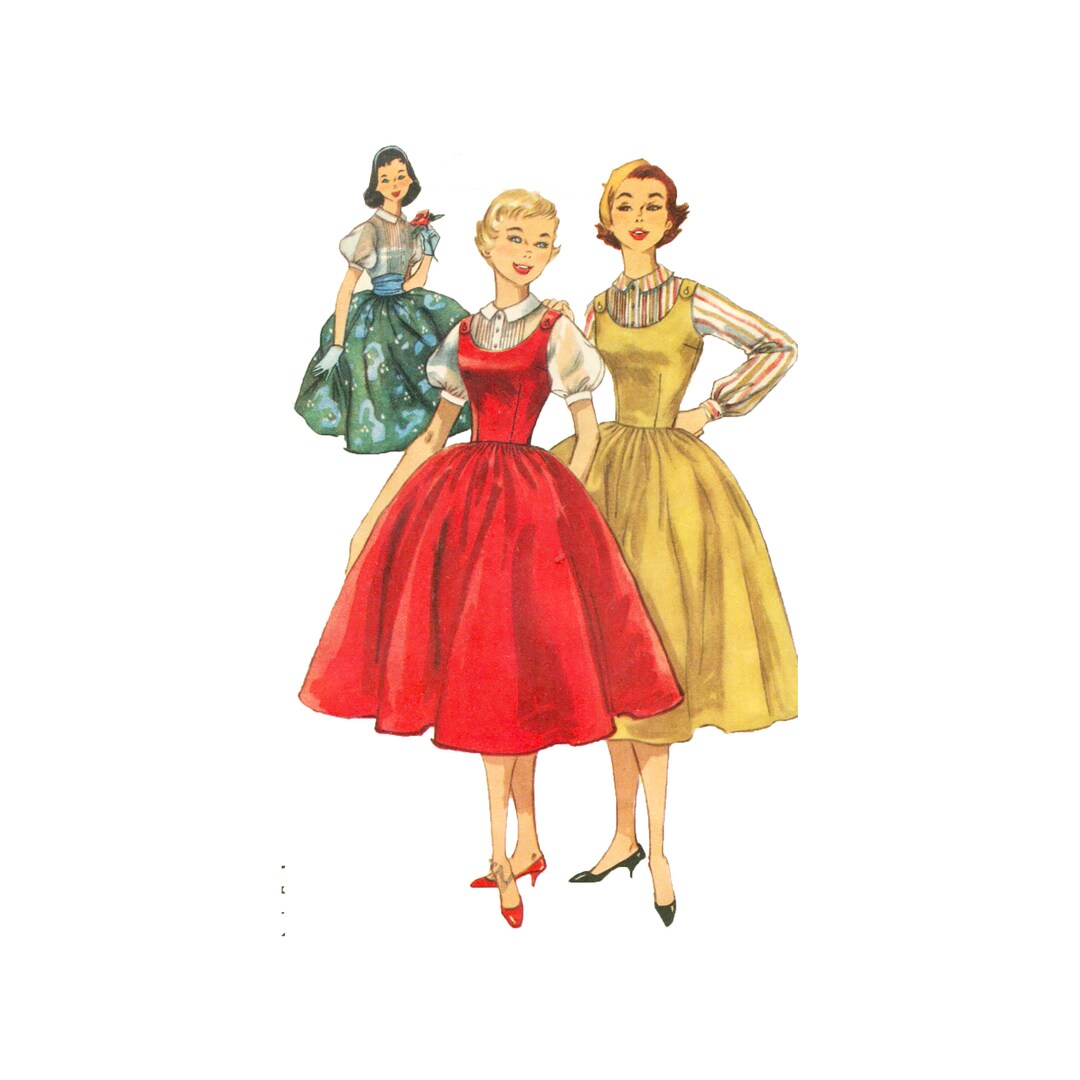 Simplicity 1699 50s Simplicity 1699 Junior Miss Dress Pattern With Blouse Vintage ...