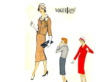 1950s Vogue 4881 Slim Suit Vogue Special Design Vintage Sewing Pattern Size 14 Bust 34