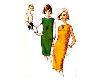 60s Simplicity 5537 Women's Jumper and Blouse Vintage Sewing Pattern Size 18 Bust 38