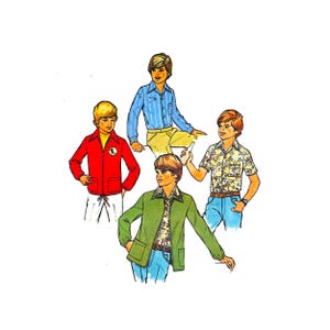 May include: Illustration of four young people in various outfits. One wears a red jacket, another a blue striped shirt, a third a floral shirt, and the last a green jacket. All are wearing different colored pants.
