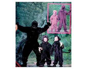 90s McCall's 7863 Monkeys Gorillas Bears Vintage Sewing Pattern Size 7 - 8 Kids UNCUT
