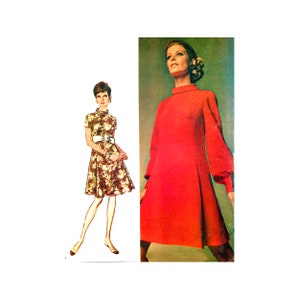 60s Fit and Flare Dress Sewing Pattern: Simplicity 8031, Bust 34 UNCUT