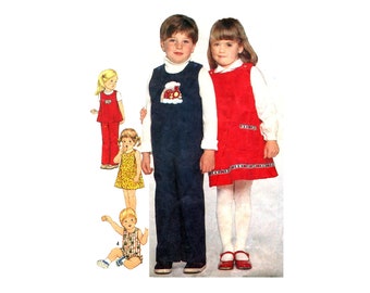 Vintage 80s Toddler Romper Sewing Pattern: Simplicity 5241 Size 2T or 4T