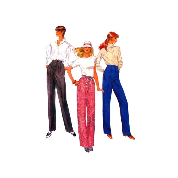 80s McCall's 8173 Fitting Shell Pants Vintage Sewing Pattern Size 14 Waist 28