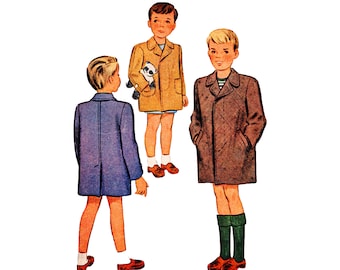 40s McCall 6188 Child's Coat Chesterfield Vintage 1940s Sewing Pattern Size 2 Toddler