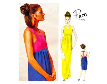 Vogue Pucci Dress Pattern Vogue 1759 1960s Vintage Sewing Pattern Size 10 UNCUT Coutirier Design