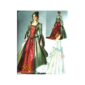 Victorian Corseted Top and Bustled Skirt Sewing Pattern McCall&#39;s 6097 Size 6-12 UNCUT
