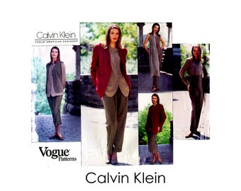 90s Calvin Klein Vogue 1236 Career Separates Vintage Sewing Pattern Sizes 14 16 18 UNCUT