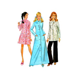 60s McCall's 2173 Bathrobe in  3 Lengths Vintage Sewing Pattern Size 12 UNCUT
