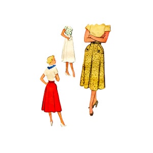 50s McCall&#39;s 8995 Skirt Vintage Sewing Pattern 26 Inch Waist Modern Size 12