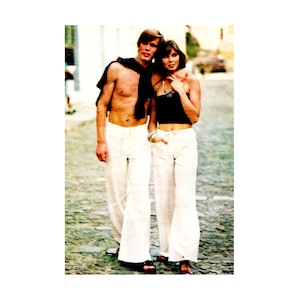 1970s Butterick 4343 Unisex Drawstring Pants Sewing Pattern Size Large
