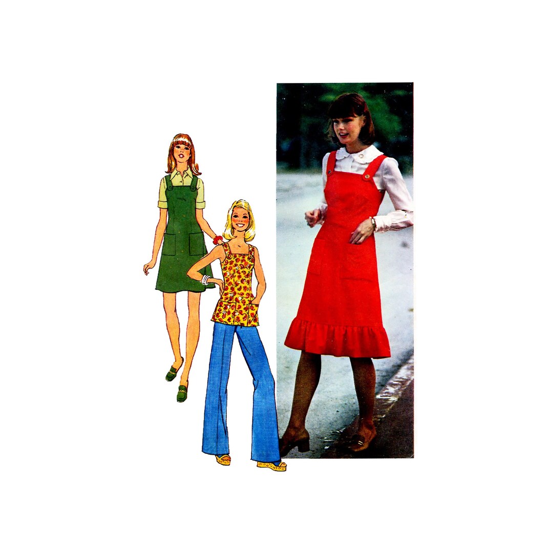 1970s Jumper & Top Sewing Pattern: Simplicity 7074 Size 10 (missing ...
