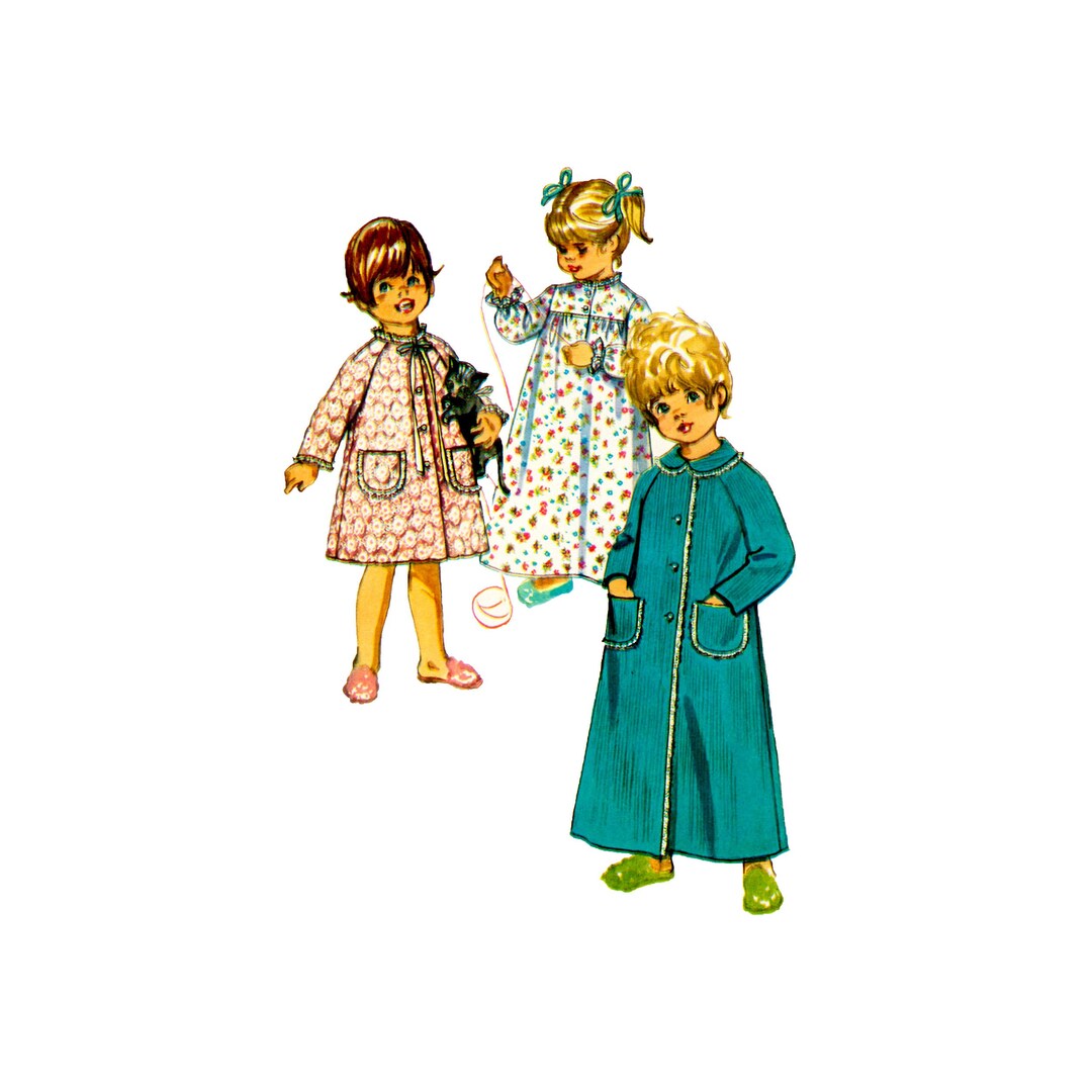 Toddler Robe Pattern 70s Toddler Robe Sewing Pattern, Simplicity 9043, Size 1-3 - Etsy