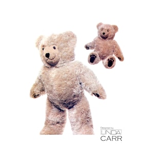 Vogue 8658 Linda Carr 23 Inch Stuffed Teddy Bear 1980s Vintage Sewing Pattern
