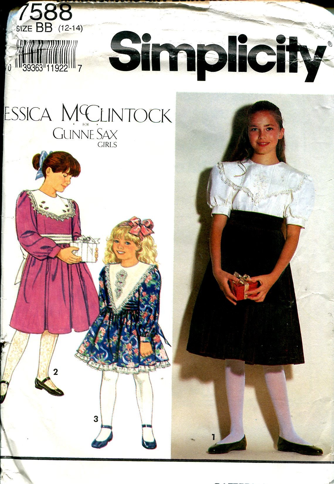 Simplicity 7588 Jessica Mcclintock Gunne Sax Dress Vintage