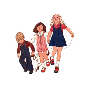 70s Toddler Jumper & Blouse Sewing Pattern McCall&#39;s 4001 Size 2T