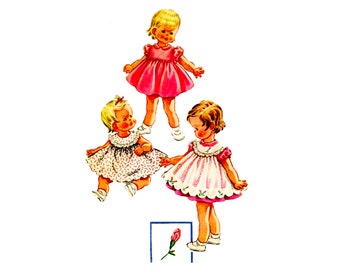 50s McCall's 2201 Toddler Dress and Pinafore Vintage Sewing Pattern Size 2 Toddler