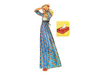 70s McCall's 4211 Maxi Dress or Top Vintage Sewing Pattern Size 10 UNCUT