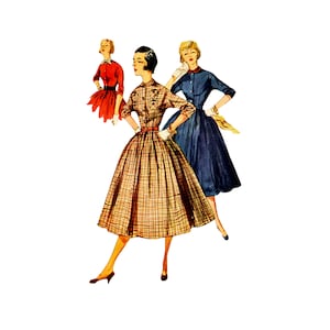 50s Shirtwaist Dress Sewing Pattern: Simplicity 4828, Size 14