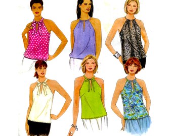 Pullover Halter Tops Sewing Pattern McCall's 3178 Size 12-18 UNCUT