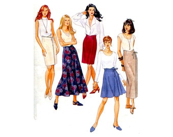 90s McCall's 7148 Blanket Skirts Vintage Sewing Pattern Size 8 - 12 Partially Cut