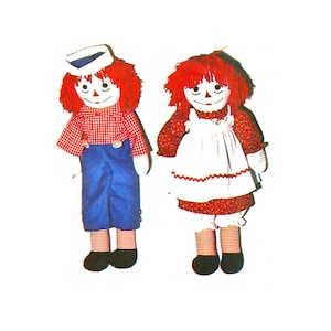 Vintage Raggedy Ann & Andy Doll Sewing Pattern: McCalls 5713, 10-25 Inch