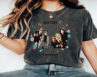 90s Friends TV Show T-Shirt - All Six Friends Together Forever Design