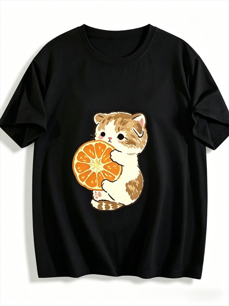 MorningStitch Hello Kitty T-Shirt, Womens Casual Kitty Graphic Top, Sanrio Inspired Shirt Black