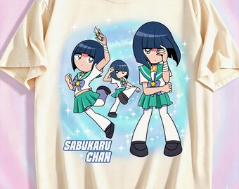 Sabukaru Chan Anime T-Shirt | Yami Kawaii Tee, Harajuku Clothing, Pastel Goth Shirt, Kawaii Anime Top, Creepy Cute Japanese Streetwear
