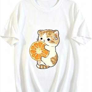 MorningStitch Hello Kitty T-Shirt, Womens Casual Kitty Graphic Top, Sanrio Inspired Shirt White