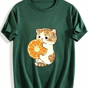 MorningStitch Hello Kitty T-Shirt, Womens Casual Kitty Graphic Top, Sanrio Inspired Shirt jade green