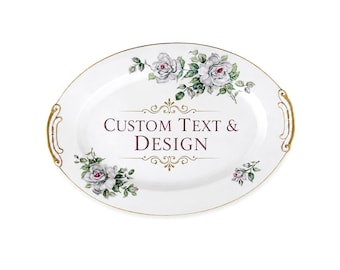 Custom Design Personalized Vintage 16" - 18" Grand Platter Art Plate