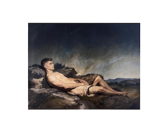 Alex as Sleeping Shepard Canvas Board Print Multiple Sizes