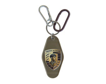 P•RSCHE Trophy Husband Car Brand Keychain Bag Charm Stainless Steel Carabiner and Matching Color Clip FREE SHIPPING