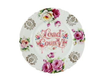 Load Count Vintage China Art Plate Sexy filthy Gay Home Decor 8" round