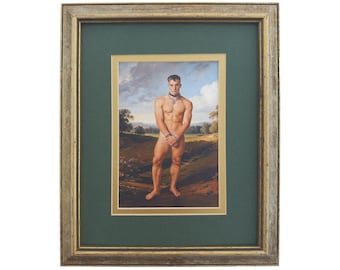 Cooper as Pastoral Trade Restored Vintage Framed Canvas Art Print 9"x11"