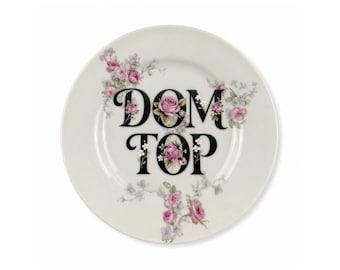 Dom Top — Vintage Porcelain Plate 6" Rose Floral Art Plate