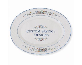 Custom Design Personalized Vintage 14" Platter Art Plate