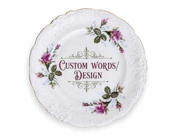 Custom Design Personalized Vintage 7" Round Art Plate