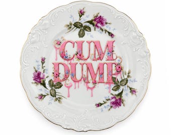 Cum Dump Vintage Porcelain Plate 7" Gay Home Decor
