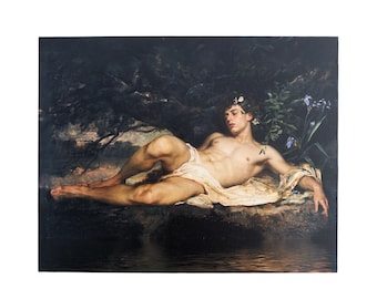 Blake as Death of Narcissus Canvas Board Print Multiple Sizes