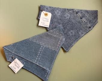 Pañuelo mediano para perro que se coloca sobre el collar / Abertura para collar de 5 cm / Bufanda de tela hecha a mano para mascotas / Accesorio de uso diario para perros