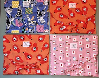 Funda acolchada para tablet / Funda para iPad Mini / Funda acolchada de tela para lector electrónico y tablet pequeña / Estuche protector estilo libro hecho a mano