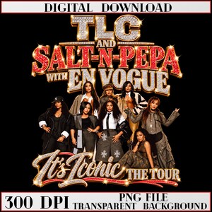 TLC Salt-N-Pepa En Vogue Tour PNG, concertafbeelding uit de jaren 90 (digitale download)