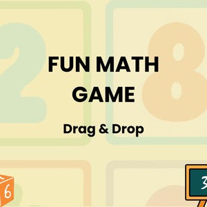 Juego de matemáticas para niños / Aprendizaje mediante arrastrar y soltar / Suma, resta y multiplicación / Juego HTML